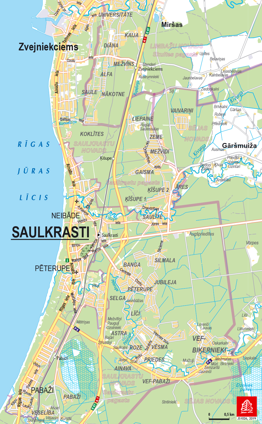 Saulkrasti Maps